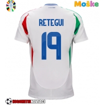 Moške Nogometnih dresov Italija Mateo Retegui #19 Gostujoči EP 2024 Kratki rokavi